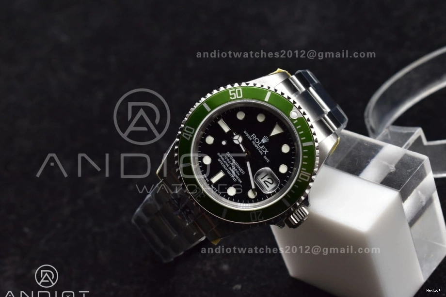on ARF1:1 Bracelet Edition Best LV Submariner Steel 16610 Green 904L SS SH3135 V 1140 Seasonal 0722